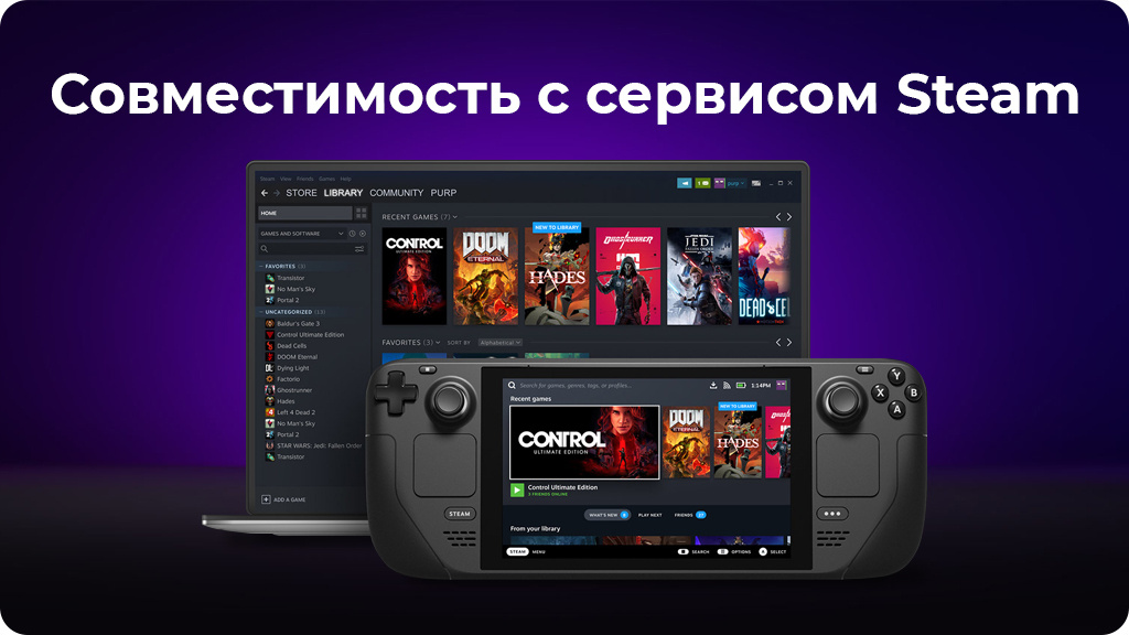 Игровая портативная консоль Valve Steam Deck 512Gb