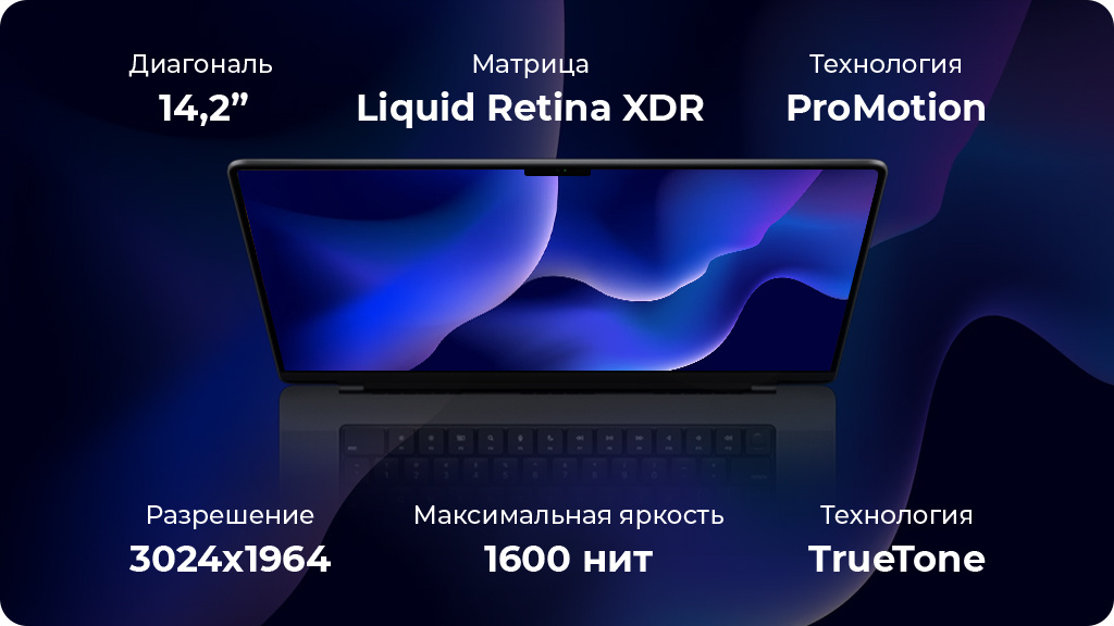 Ноутбук Apple MacBook Pro 14 2023 M2 Pro 16GB/512GB Серый космос (MPHE3)