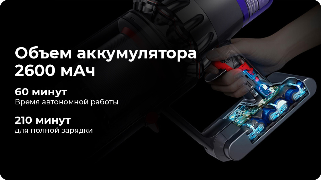 Ручной беспроводной пылесос Dyson Cyclone V10 Absolute, серый/желтый